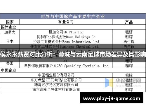 侯永永薪资对比分析:蓉城与云南足球市场差异及其影响 侯永永薪资对比分析:蓉城与云南足球市场差异及其影响